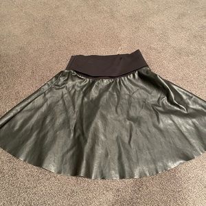Faux Leather Black Skirt